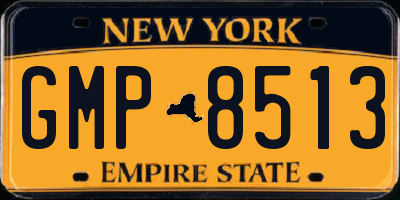 NY license plate GMP8513
