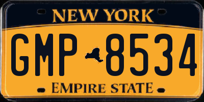 NY license plate GMP8534