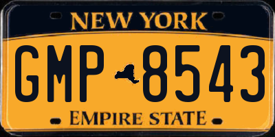 NY license plate GMP8543