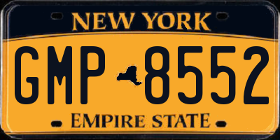 NY license plate GMP8552