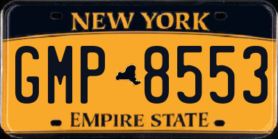 NY license plate GMP8553