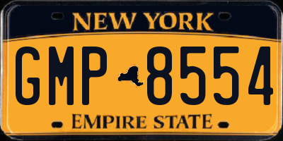 NY license plate GMP8554