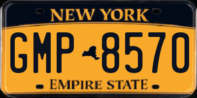 NY license plate GMP8570