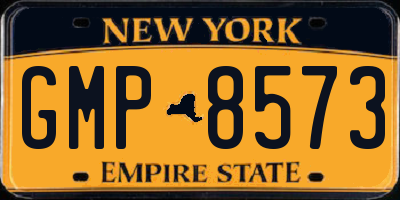 NY license plate GMP8573