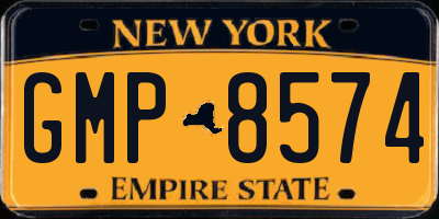 NY license plate GMP8574