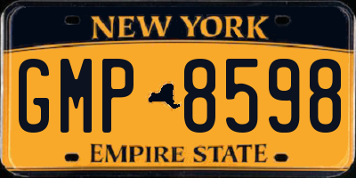NY license plate GMP8598