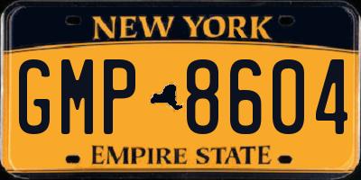 NY license plate GMP8604