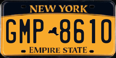NY license plate GMP8610