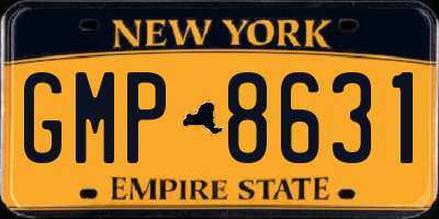 NY license plate GMP8631