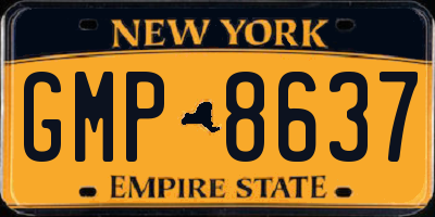 NY license plate GMP8637