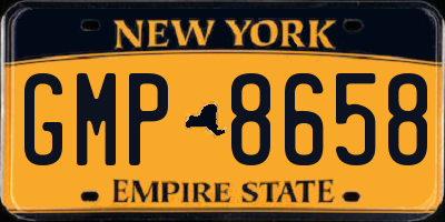 NY license plate GMP8658