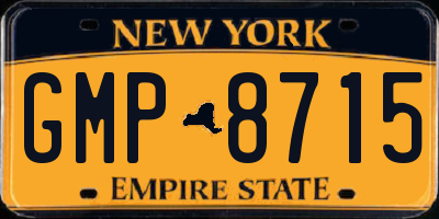 NY license plate GMP8715