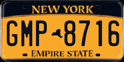 NY license plate GMP8716