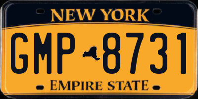 NY license plate GMP8731