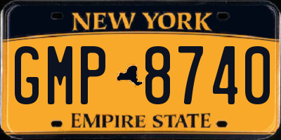 NY license plate GMP8740