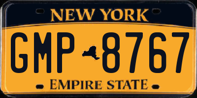 NY license plate GMP8767