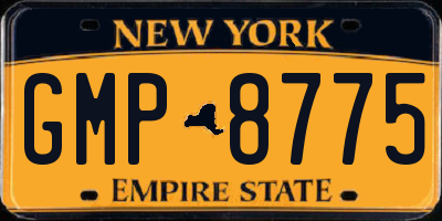 NY license plate GMP8775
