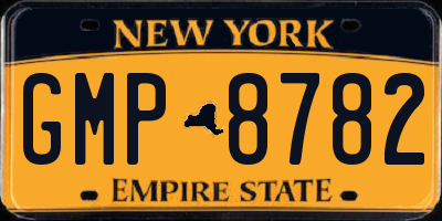 NY license plate GMP8782