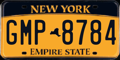 NY license plate GMP8784