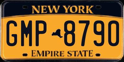 NY license plate GMP8790