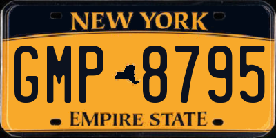 NY license plate GMP8795