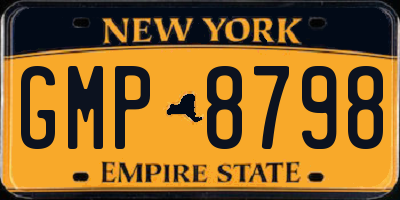 NY license plate GMP8798