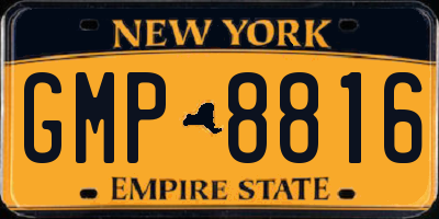 NY license plate GMP8816