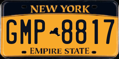 NY license plate GMP8817