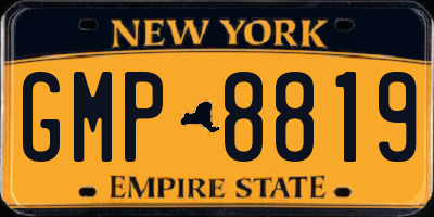 NY license plate GMP8819