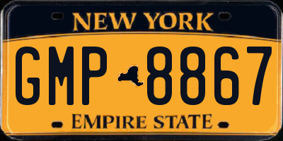 NY license plate GMP8867