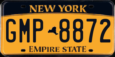 NY license plate GMP8872