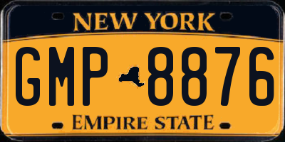 NY license plate GMP8876