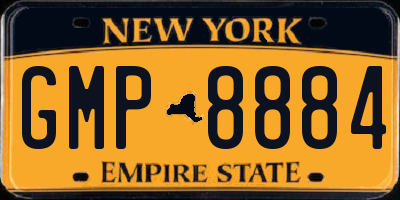 NY license plate GMP8884