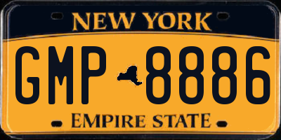 NY license plate GMP8886