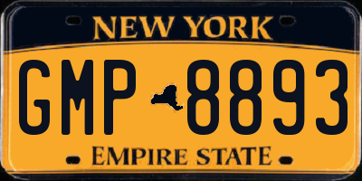 NY license plate GMP8893