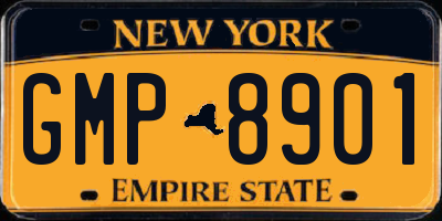 NY license plate GMP8901