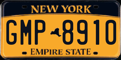 NY license plate GMP8910