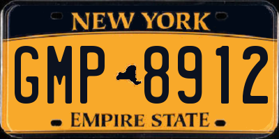 NY license plate GMP8912