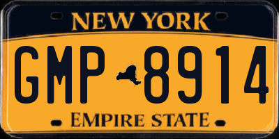 NY license plate GMP8914