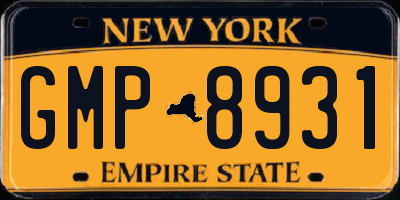 NY license plate GMP8931