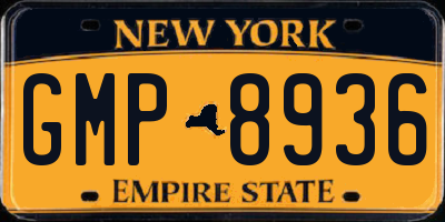 NY license plate GMP8936