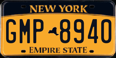 NY license plate GMP8940