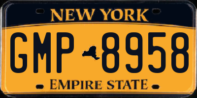 NY license plate GMP8958
