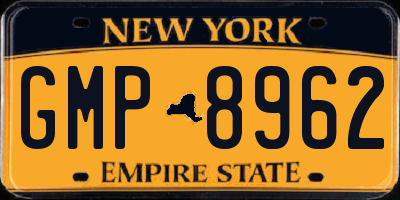 NY license plate GMP8962