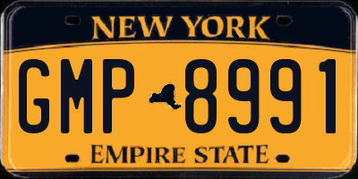NY license plate GMP8991