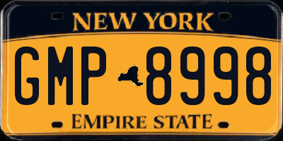 NY license plate GMP8998