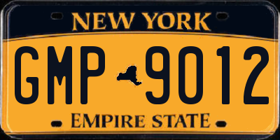 NY license plate GMP9012