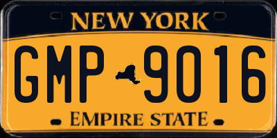 NY license plate GMP9016