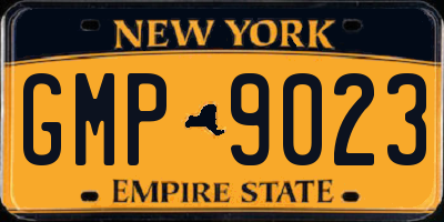 NY license plate GMP9023