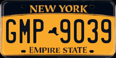 NY license plate GMP9039